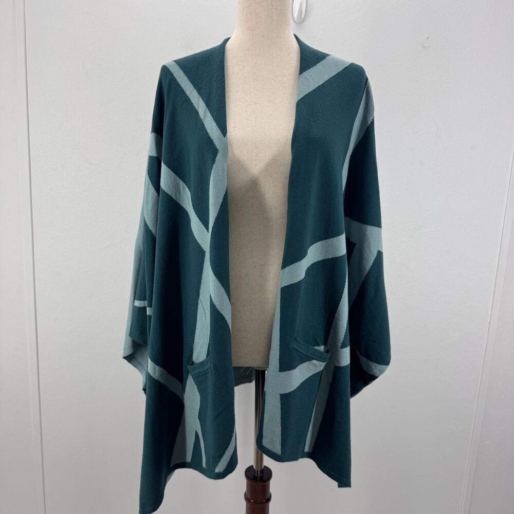 Wynne Layers Soft Knit Topper Open Cardigan 1X Lagenlook Artsy Cozy Resortwear